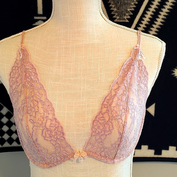 Victoria's Secret Other - ❤️ Vintage Rare Chantal Thomass/Victoria's Secret  Unlined, Shimmer Pink, 34C